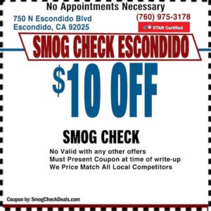 Smog Check Coupon Escondido